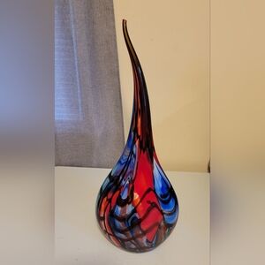 Elegant Multicolor Glass Art Vase